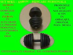 Set Gantere Cauciucate 20kg / 2x10kg - PRET BOMBA 129 RON - SAU 144 RON CU LIVRARE LA DOMICILIU IN BUCURESTI foto