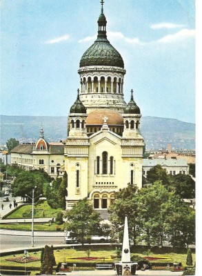 CPI (B1503) CLUJ, CATEDRALA ORTODOXA, EDITURA MERIDIANE, CIRCULATA 1974, STAMPILE. NAPOCA-CLUJ, STAMPILA OCAZIONALA LUPOAICA, ROMULUS, REMUS foto