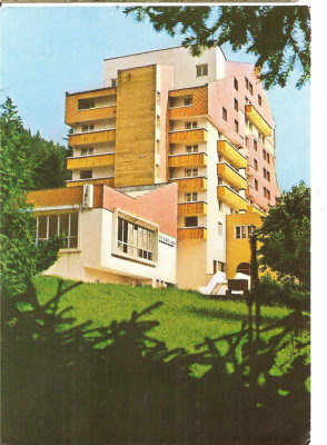 CPI (B1512) BAILE TUSNAD, HOTEL OLT, EDITURA MERIDIANE, CIRCULATA 1986, STAMPILE, TIMBRU. foto