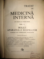 Radu Paun - Tratat de Medicina Interna, Buc 1983, Vol I Bolile Aparatului Respirator, coord. prof C. Anastasatu foto