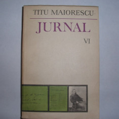 Jurnal vol. VI -Titu Maiorescu,RF16/4