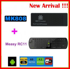 Smart TV Mini PC Google TV MK808 Dual Core 1.6, 3G Android 4.1.1 Jelly Bean+Telecomanda cu Tastatura Airmouse Accelerometru Measy RC11 foto