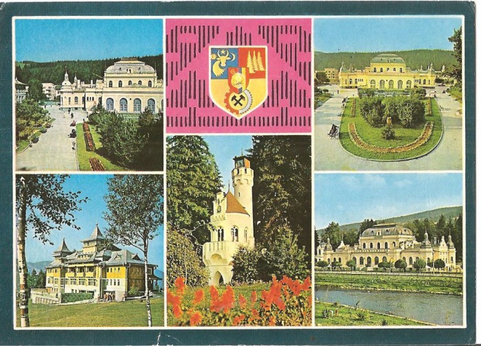 CPI (B1451) VATRA DORNEI, MOZAIC 5 IMAGINI, EDITURA OSETCM, CIRCULATA 1982, STAMPILE, TIMBRU IMPRIMAT.