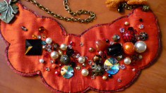 Colier Glam (Swarovski)_RED ORANGE foto