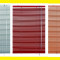 Jaluzele orizontale PVC diferite marimi, culoare maro deschis/inchis.