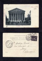 Carte postala circulata Paris- Jassy 1900 foto