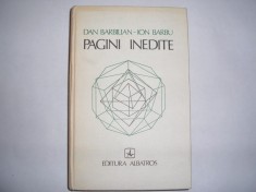 DAN BARBILIAN-ION BARBU - PAGINI INEDITE,