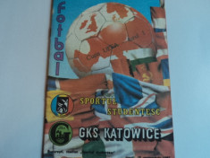 Program meci fotbal SPORTUL Studentesc - GKS KATOWICE 15.09.1987 foto