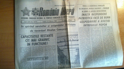 ziarul romania libera 18 februarie 1989-tezele lui ceausescu foto