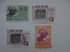 Liberia 1950 serie 75 ani UPU foto