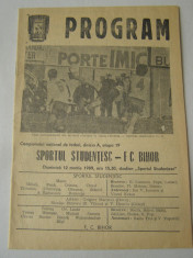 Program Sportul Studentesc Bucuresti - FC Bihor Oradea (1989) foto