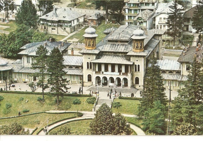CPI (B1346) SLANIC MOLDOVA, VEDERE, EDITURA MERIDIANE, ARTA GRAFICA, CIRCULATA 1.SEP.70, STAMPILE, TIMBRU