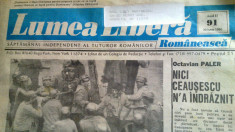 ziarul lumea libera romaneasca 30 iunie 1990 (ziar editat la new york in limba romana ,singurul saptamanal romanesc in exil) foto