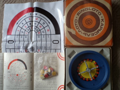 RINGLOTO joc ruleta jucarie de colectie veche perioada comunista USSR Estonia foto