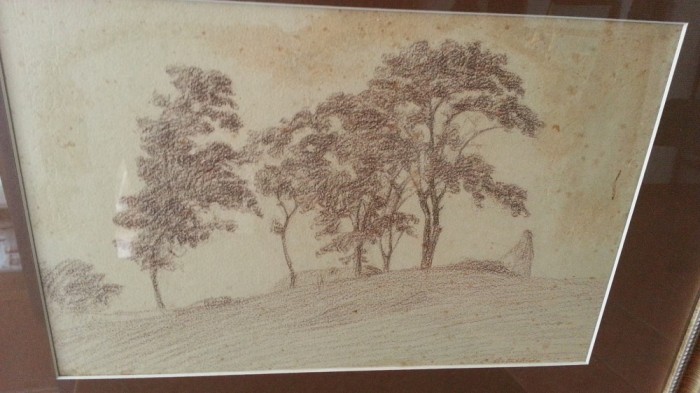 Constantin Artachino 1870 1954 Peisaj Desen Creion