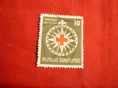 Serie 125 Ani H.Dunant -Crucea Rosie 1953 RFG ,1 val.stamp. foto