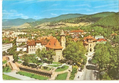 CPI (B1322) PIATRA NEAMT, VEDERE, EDITURA OSETCM, CIRCULATA, 01.10.76, STAMPILE, TIMBRU. foto