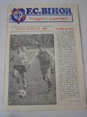 FC Bihor - program supliment (1983) foto