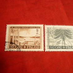Serie Congresul Padurilor 1949 Finlanda ,2 val.stamp.