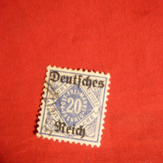 Timbru 20 Pf Wurttenberg supratip.Deutche Reich ,stamp. Germania