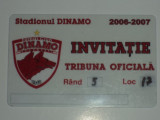 Invitatie fotbal sezonul 2006-2007 Dinamo Bucuresti