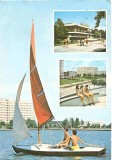 CPI (B1400) MAMAIA, MOZAIC 3 IMAGINI, EDITURA MERIDIANE, ARTA GRAFICA, CIRCULATA 26.8.81, STAMPILA, TIMBRU IMPRIMAT