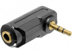 Adaptor Audio Stereo jack 3.5 mm 3 pin tata mama in unghi - 65364 foto