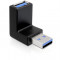 Adaptor USB 3.0 tata-mama in unghi de 270 de grade vertical - 65340