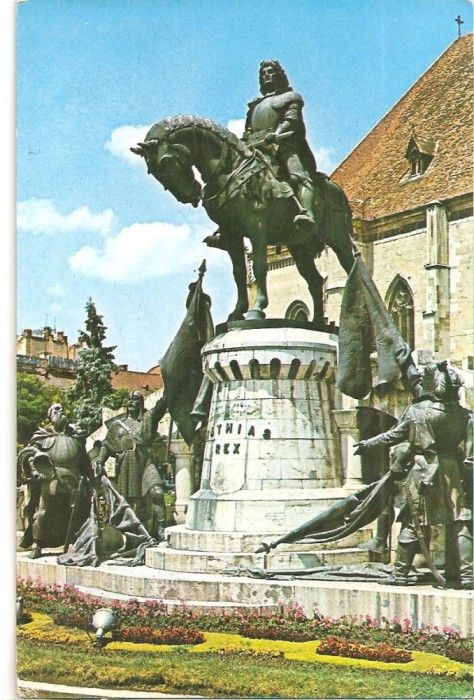 CPI (B1405) CLUJ - NAPOCA, STATUIA LUI MATEI CORVIN, EDITURA MERIDIANE, ARTA GRAFICA, CIRCULATA 09.10.79, STAMPILA, TIMBRU
