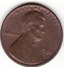 S.U.A. 1 CENT 1981 foto