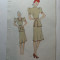 29 - MODA FEMININA VINTAGE ANII 1930 - 40. CROCHIU PE HARTIE GROASA - LITOGRAFIE 30 X 20 CM