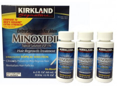 Minoxidil 5% Kirkland SOLUTIE impotriva caderii parului - Pachet 3 LUNI - ORIGINAL SUA foto