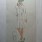 41 - MODA FEMININA VINTAGE ANII 1939 - 40. CROCHIU LITOGRAFIE 32 X 17 CM