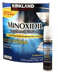 Minoxidil 5% Kirkland SPUMA impotriva caderii parului - Pachet 1 LUNA foto