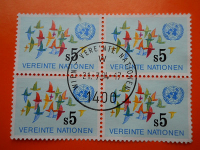 Natiunile Unite- Biroul Viena-Bloc de 4-stampilata foto