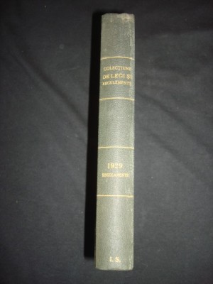 COLECTIUNE DE LEGI SI REGULAMENTE tomul VII (1929) foto