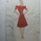 28 - MODA FEMININA VINTAGE ANII 1930 - 40. CROCHIU PE HARTIE GROASA - LITOGRAFIE 30 X 20 CM