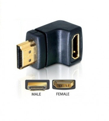 ADAPTOR HDMI TATA HDMI MAMA 90 grade foto