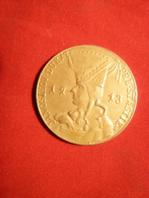 Jeton bronz- copie ducat aur Jan Osikov - Boemia ,d= 2,7 cm foto