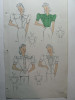 17 - MODA FEMININA VINTAGE ANII 1930 - 40. CROCHIU PE HARTIE GROASA - LITOGRAFIE 30 X 20 CM