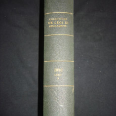 COLECTIUNE DE LEGI SI REGULAMENTE tomul VIII partea I (1931)