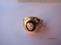 Inel aur 14 k model Versace foto