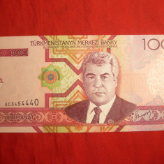 Bancnota 100 Manat Turkmenistan 2005 , cal.NC