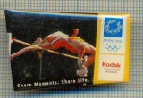 102 INSIGNA -OLIMPICA, ATENA 2004 -KODAK sponsor olimpic -proba de saritura in inaltime -starea care se vede