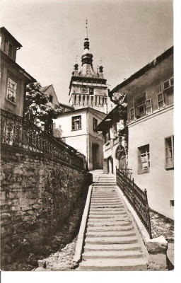 CPI (B1267) SIGHISOARA, SCARA SPRE TURNUL CU CEAS, EDITURA MERIDIANE, NECIRCULATA, RPR foto