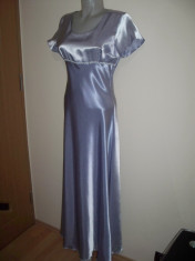 Rochie eleganta din saten lucios; marime 44: 142 cm lungime, 43 cm bust foto