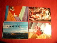 Set 3 Ilustrate Reclame Comerciale Textile Shanghai China anii&amp;#039;70 foto