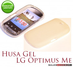 HUSA LG OPTIMUS ME P350 SILICON GEL TPU MATTE ALBA - TRANSPORT GRATUIT POSTA RO! foto