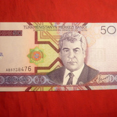 Bancnota 50 Manat Turkmenistan 2005 , cal.NC