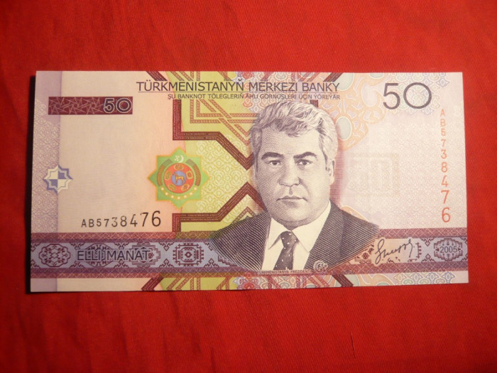 Bancnota 50 Manat Turkmenistan 2005 , cal.NC